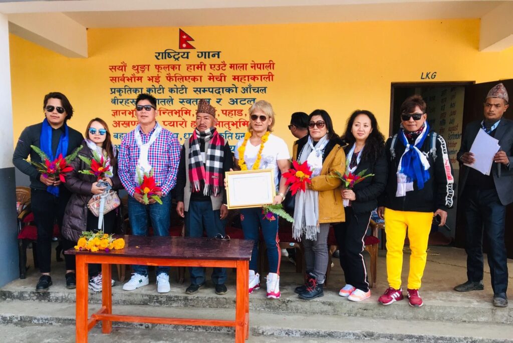 distribution for education program in sindhupalchok